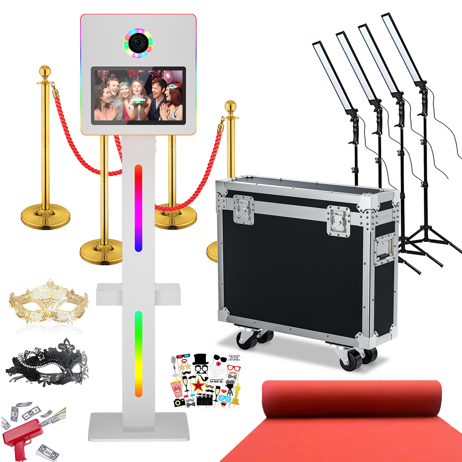 Photography Lighting Set - DSLR Photo Booth Machine with 15.6