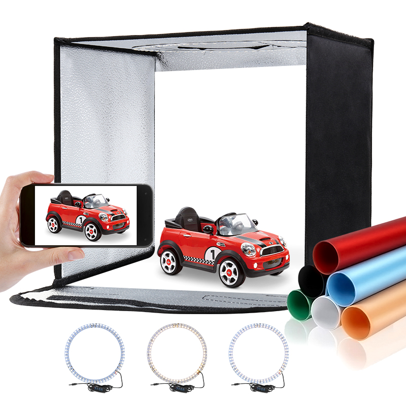 Photography Lighting Kits - 11.8x11.8inch Fold Photo Studio Light Box