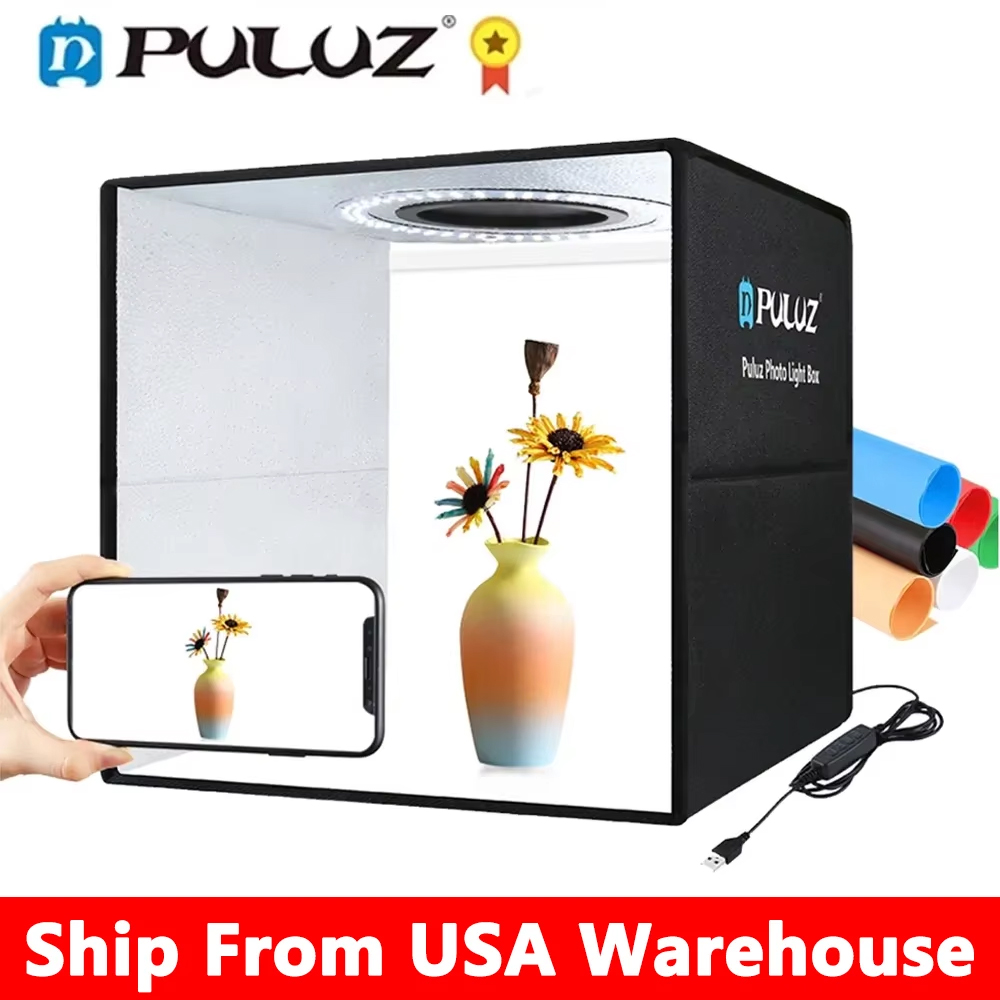 Photography Lighting Kit With Backdrop - PULUZ Photo Studio Box,30/40CM Photography Lightbox,Photo
