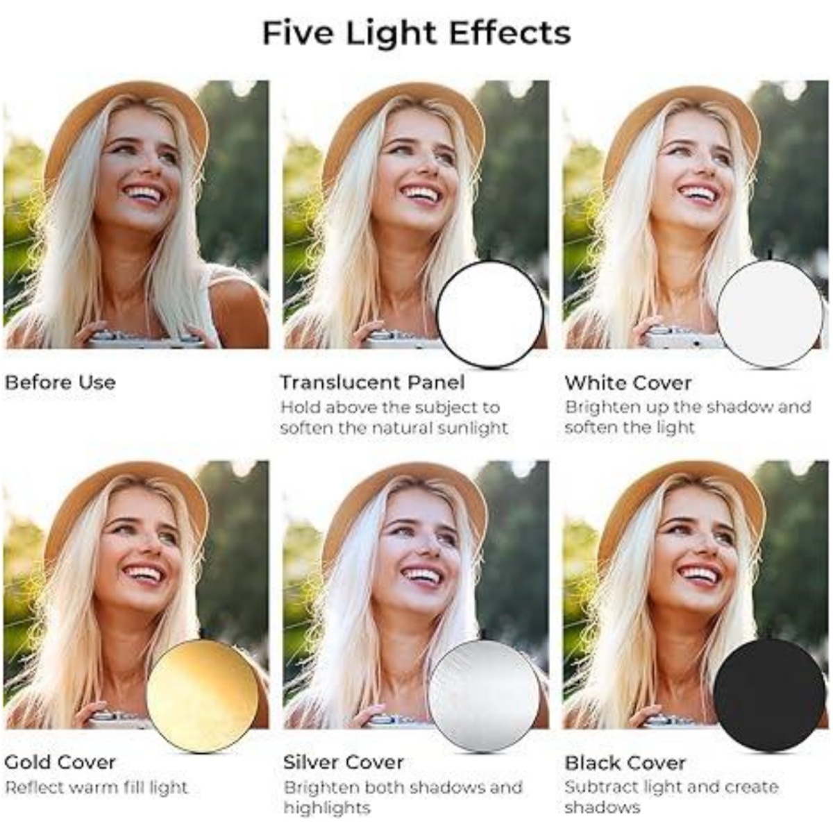 HUANYINGBJB Portable 5 in 1 Ph - Photography Lighting Reflector review and price