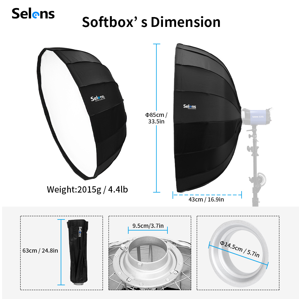 Selens 85cm Umbrella Radar Sof - Photography Lighting Umbrella review and price