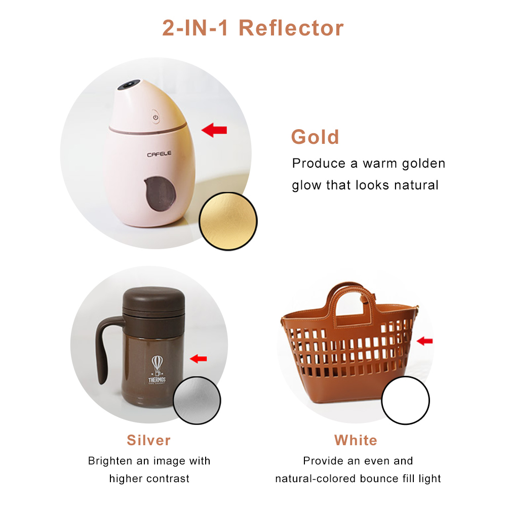 2in1 Round Portable Reflector  - Photography Lighting Reflector review and price