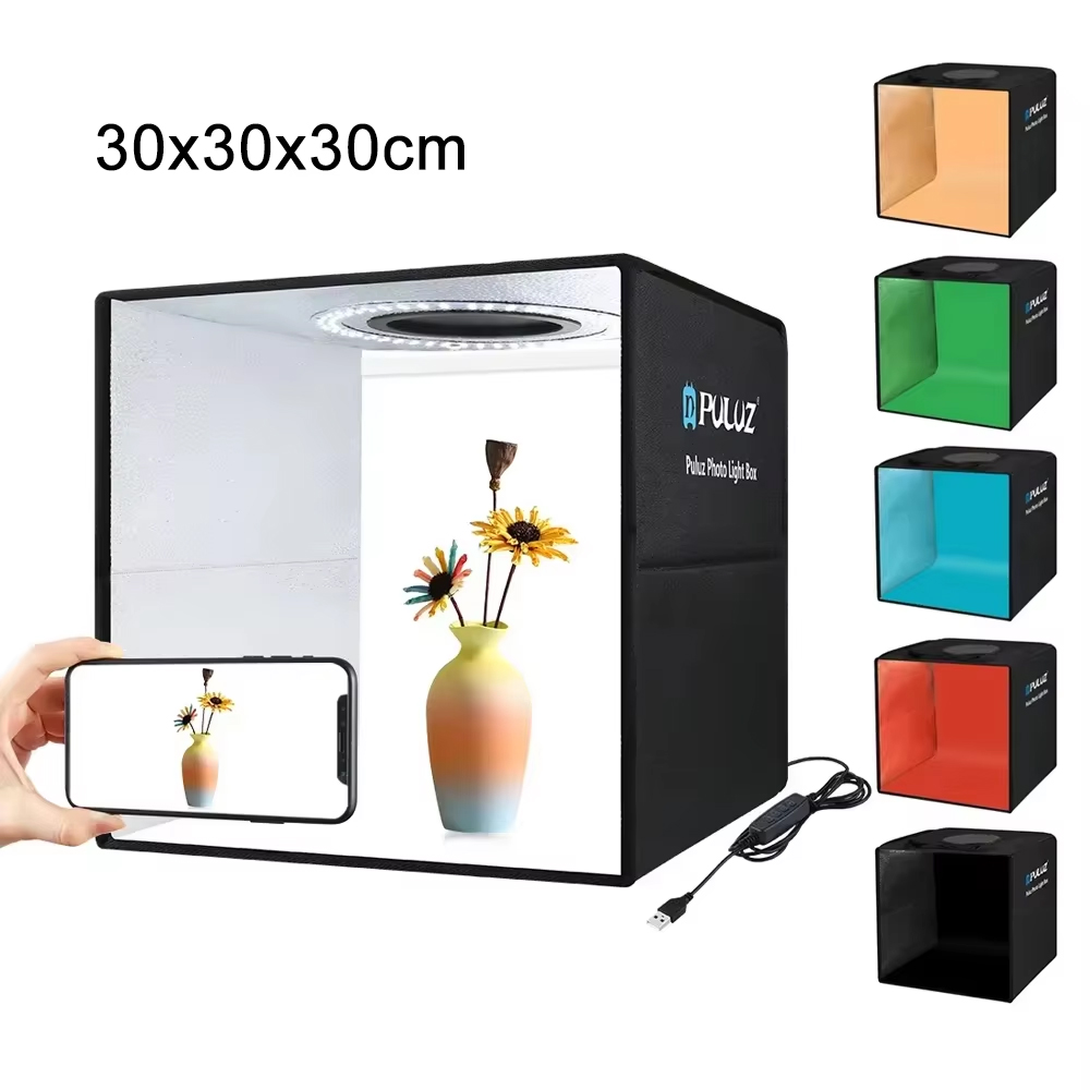 PULUZ 30CM/11.8'' Photo Studio - Photography Lighting Kit With Backdrop review and price