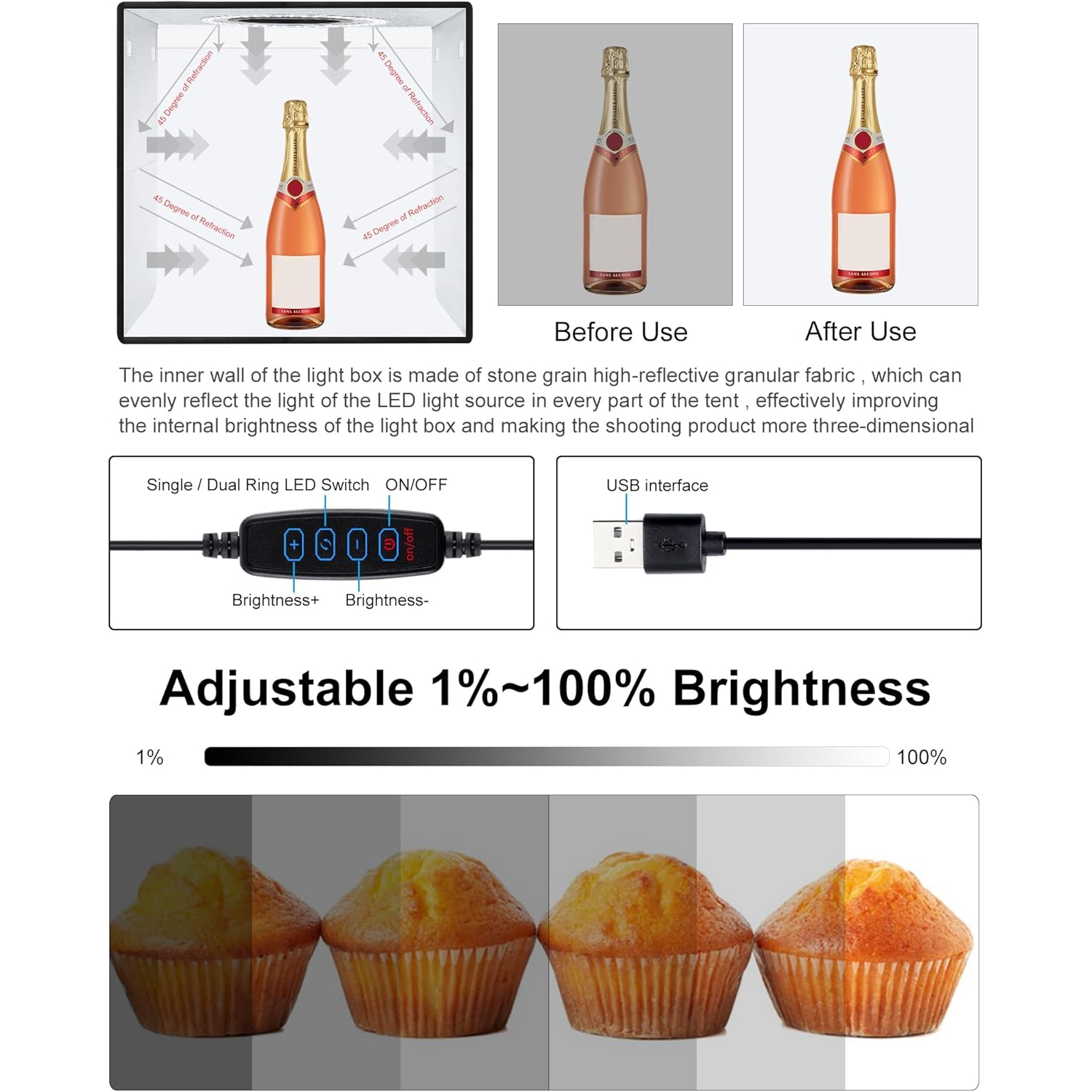 PULUZ 30CM/11.8'' Photo Studio - Photography Lighting Kit With Backdrop review and price