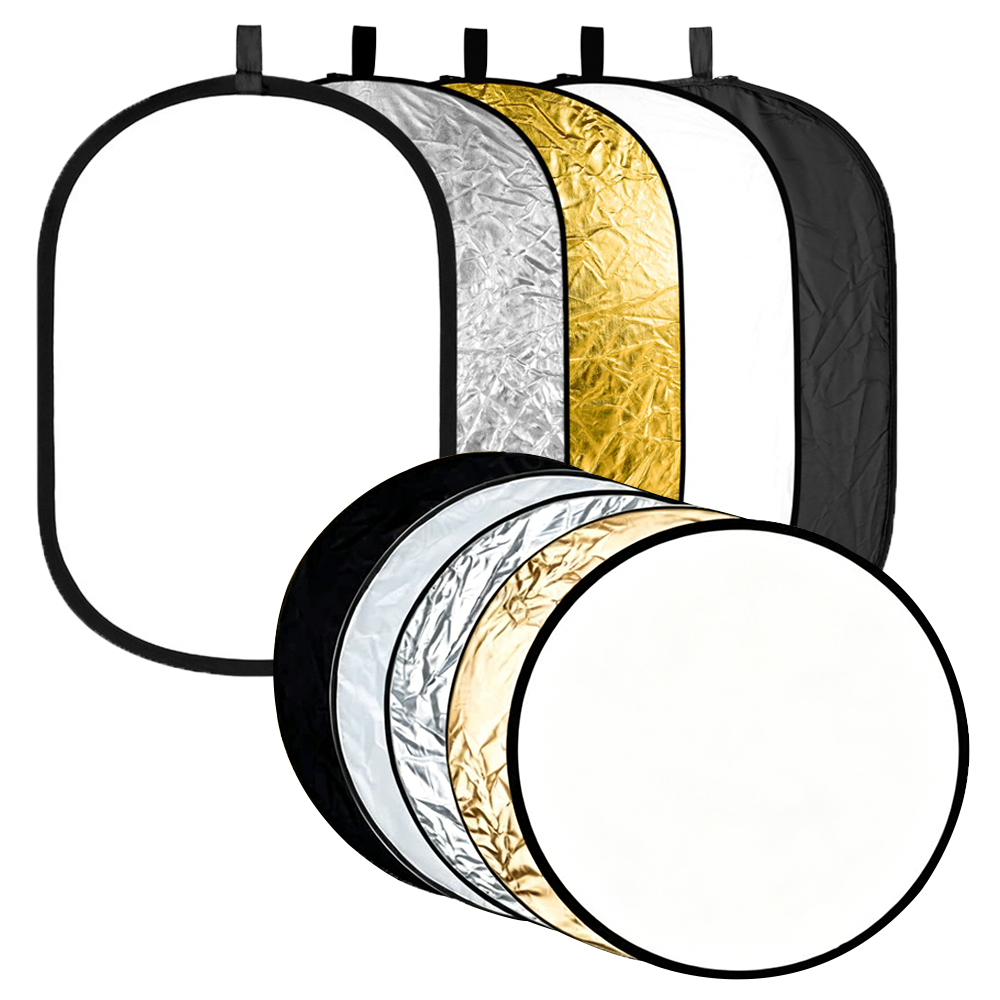60/80/110CM 5-in-1 Collapsible - Photography Lighting Reflector review and price