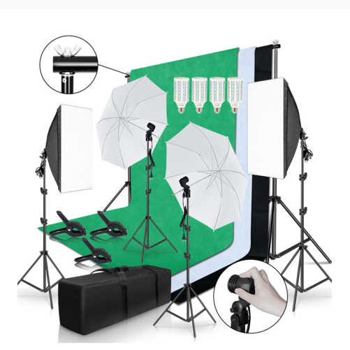 Gold Seller Full Set Photograp - Photography Lighting Kit With Backdrop review and price
