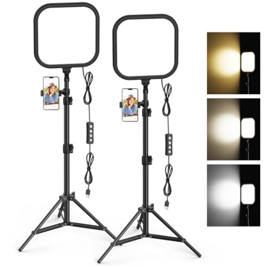 2Pack LED Video Light Kit, 15W - Photography Lighting Kits review and price