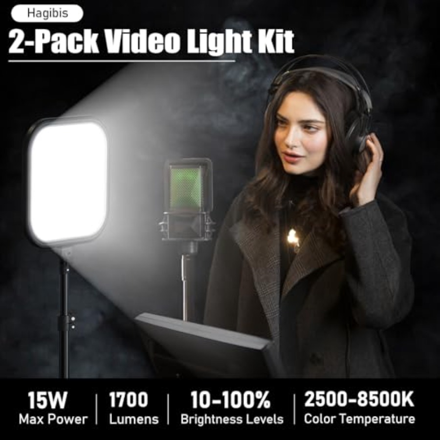 2Pack LED Video Light Kit, 15W - Photography Lighting Kits review and price